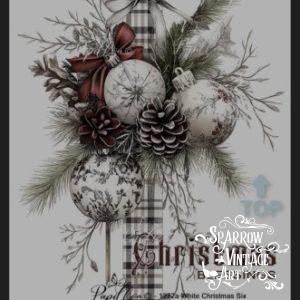 1272a White Christmas Six - Rub on Image Transfer